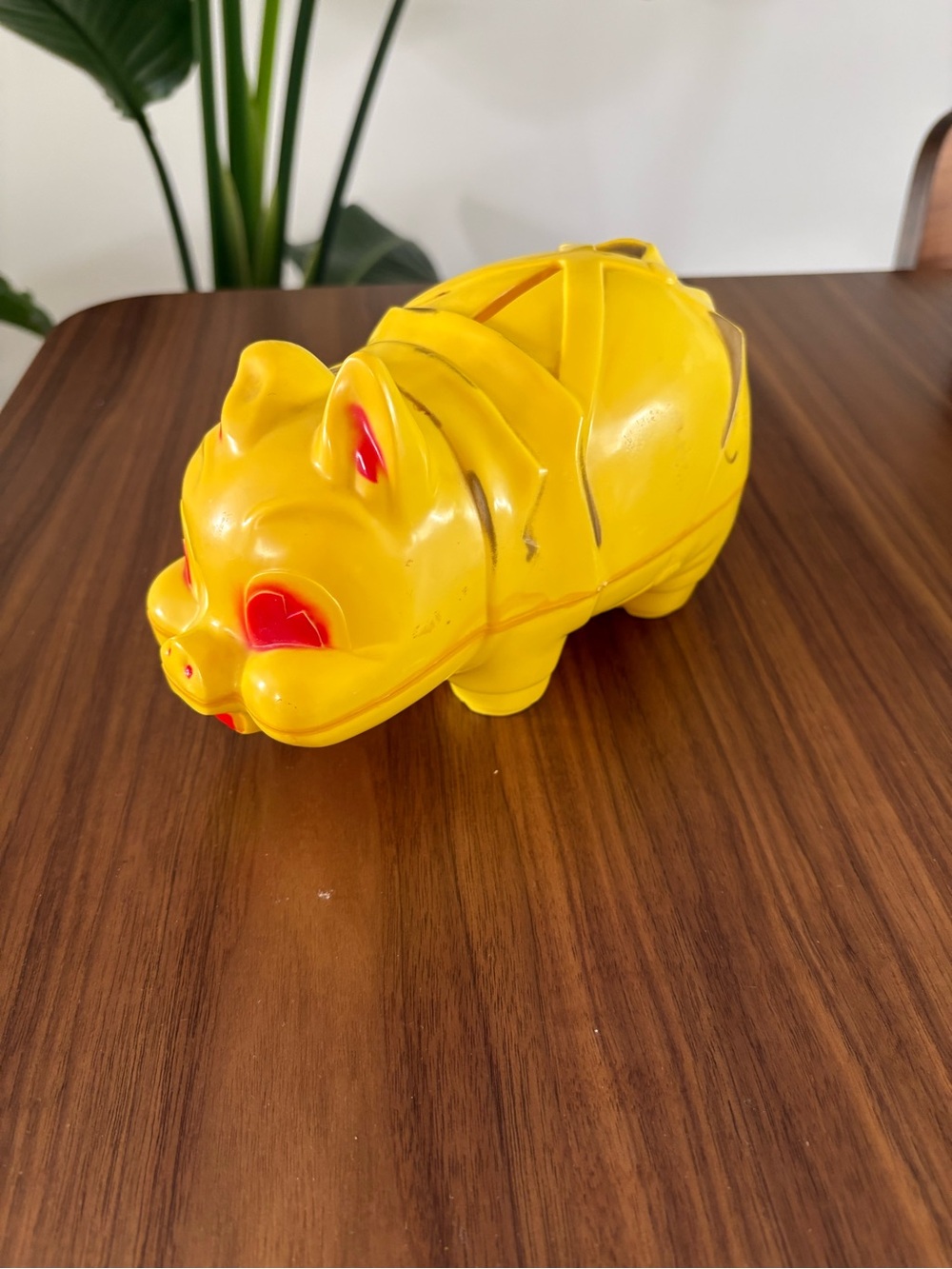 Yellow Plastic Piggy Bank